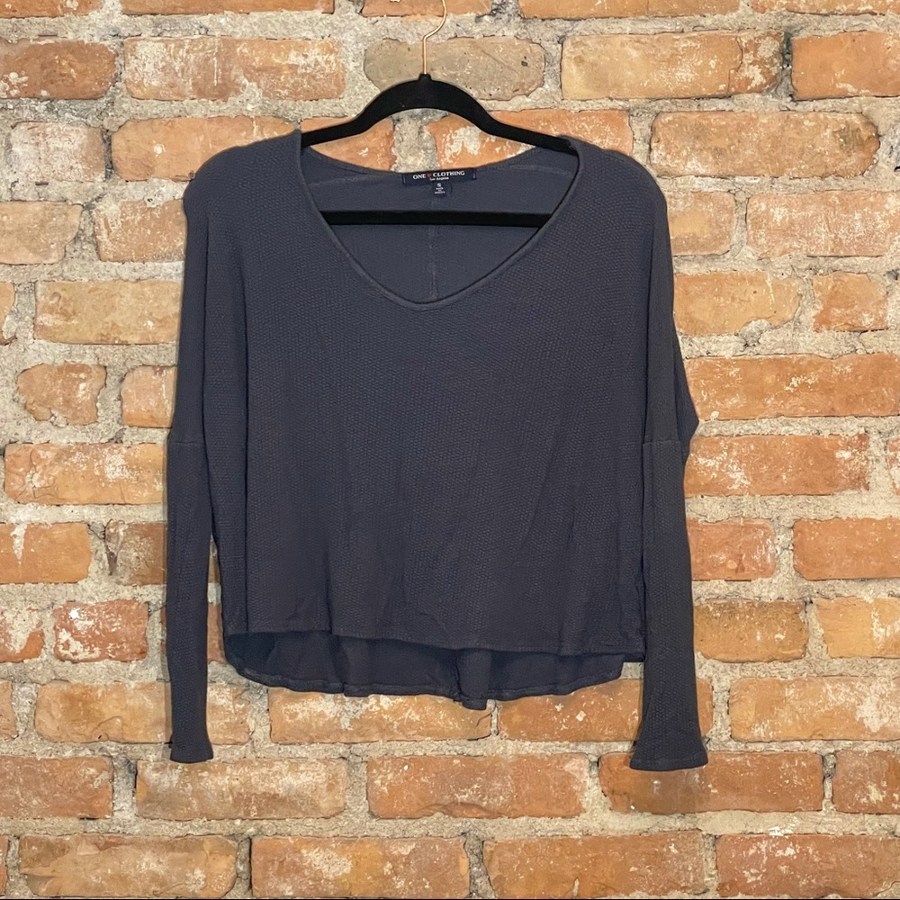 One Clothing - Navy Crop Top - Small